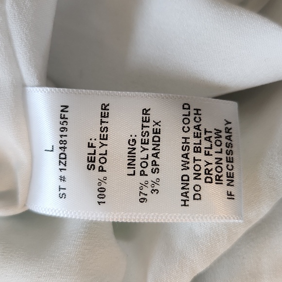 NWOT a peach maxi dress with tropical pattern, sz L - Picture 5 of 5